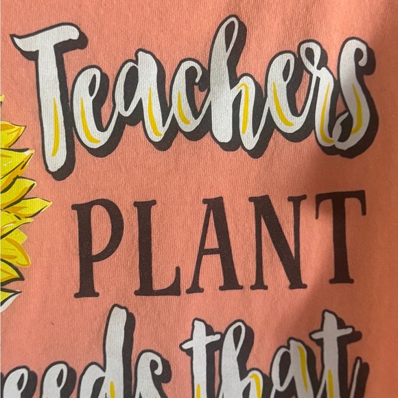 Simply Southern Teacher Sunflower Teachers Plant Seeds Tee size small - Picture 8 of 8